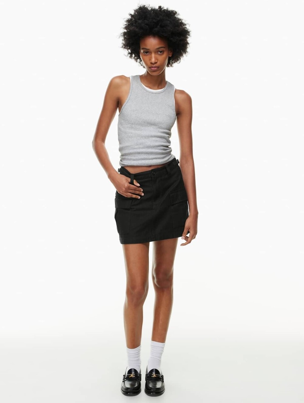 Aritzia TNA Suppy Cargo Mini Skirt In Black